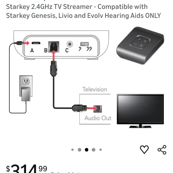 Starkey StarLink Edge TV Streamer, Compatible with Starkey Genesis, Livio, Evolv - Picture 2 of 14